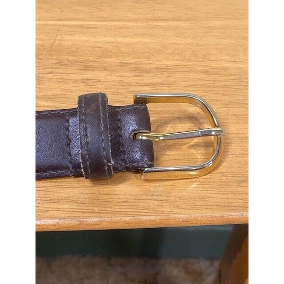 Bordeaux by Custom Leather Mens Brown Split Leather Belt Size 40 Made in Canada - Picture 2 of 11